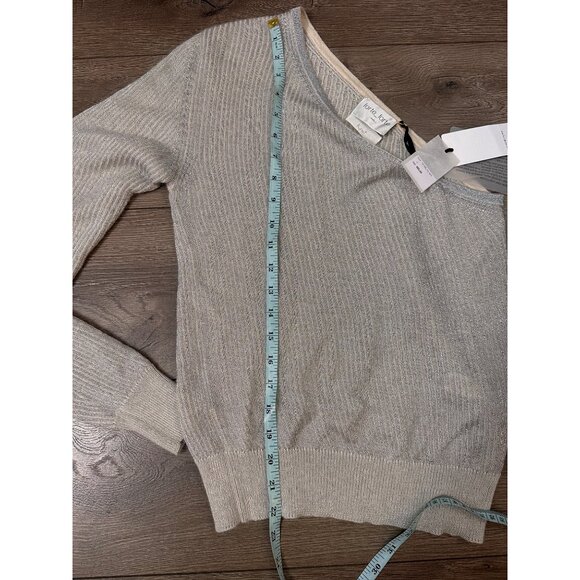 Forte Forte Shiny Metal Mohair One Shoulder Jumper In Silver XS - Picture 13 of 14